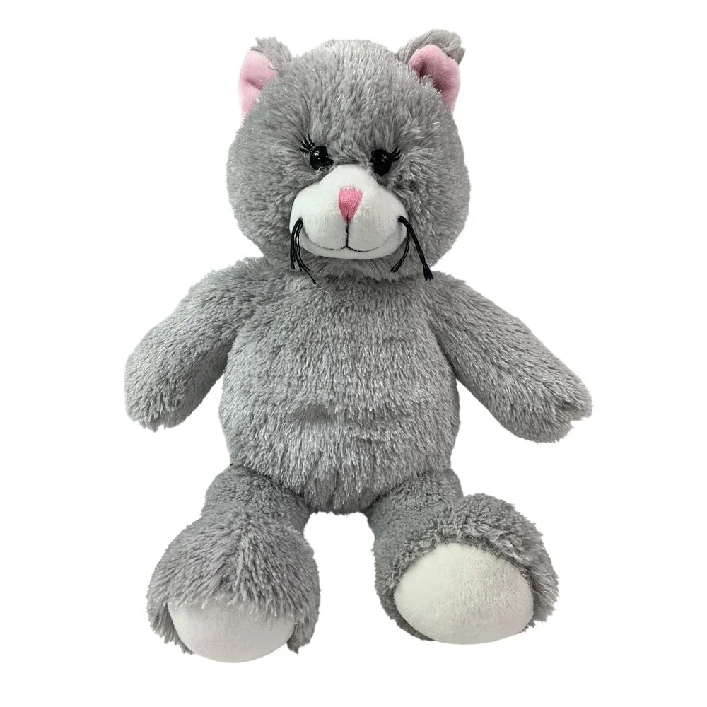 Build A Bear BAB Gray & Pink‎ Kitty Cat Whiskers & Eyelashes 17
